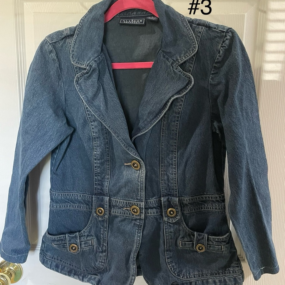 Allison Brittney Women's Jean Jacket - Dark Blue